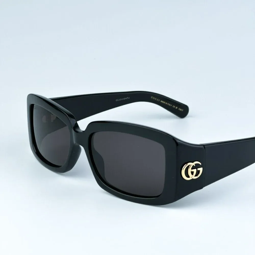 NEW Gucci GG1403S 001 Black Grey Unisex Rectangle Sunglasses GG 1403S